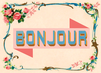 B133 Boxed cards - Bonjour