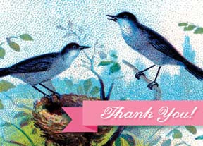 M154 Mini card - Thank You! Robins