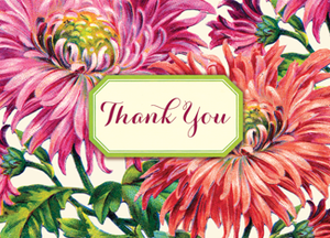B134 Boxed cards - Thank You - Chrysanthemum