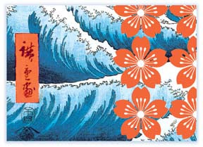 M122 Mini card - Waves and Flowers