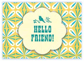 M138 Mini card - Hello Friend!