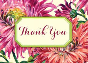 M156 Mini card - Thank You - Chrysanthemum
