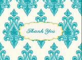 B106 Boxed cards - Thank You - Turquoise and Yellow