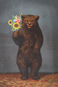 KP063 Bear with flowers